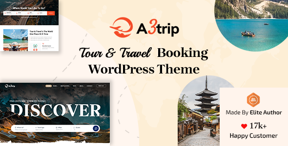 A3trip - Tours  Travels WordPress Theme