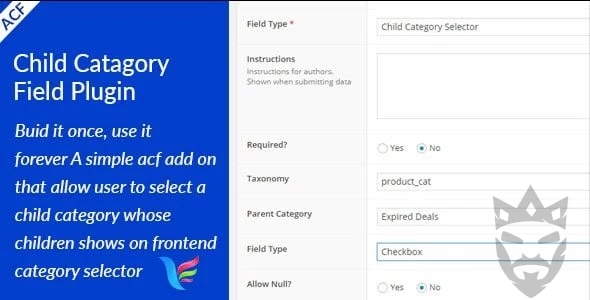 ACF Child Category Field