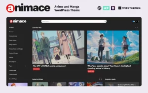 ANIMACE - Anime and Manga WordPress Theme