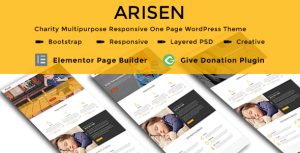 ARISEN - Charity Multipurpose Responsive One Page WordPress Theme