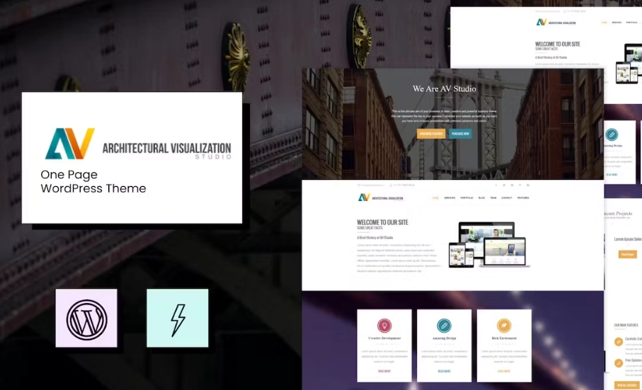 AV Studio - One Page WordPress Theme