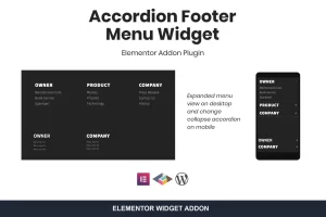 Accordion Footer Menu Widget For Elementor