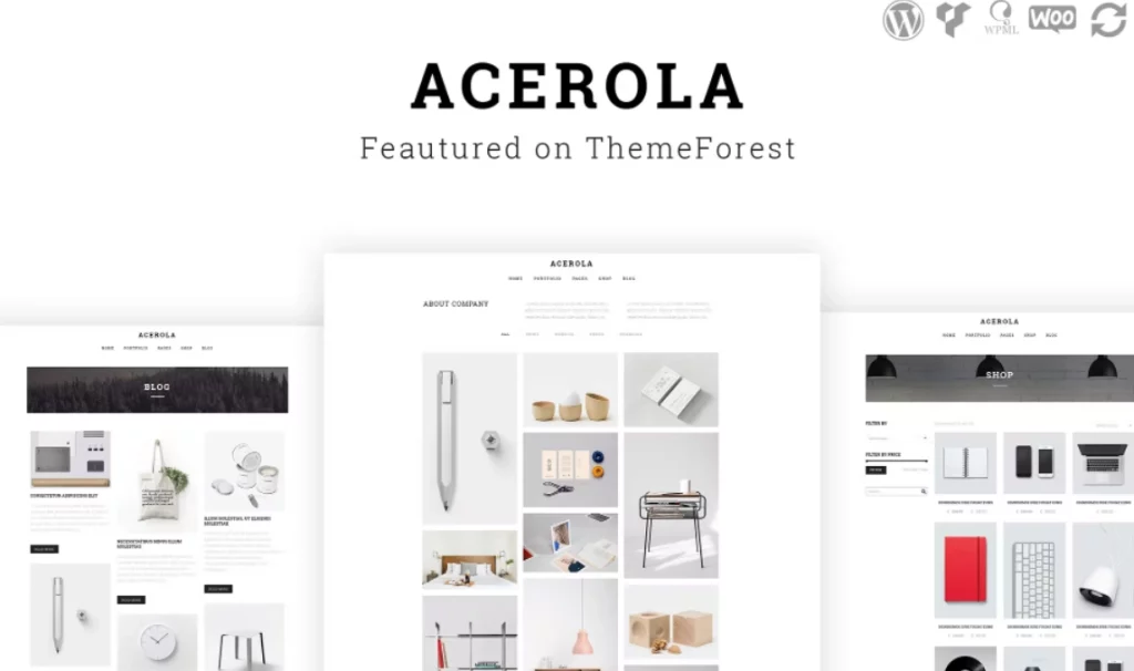 Acerola - Ultra Minimalist Agency WordPress Theme