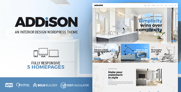 Addison - Architecture  Interior Design WordPress Theme