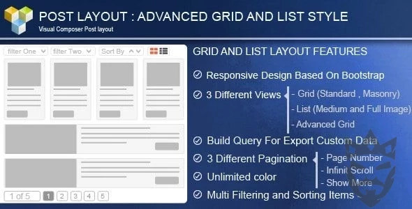 Advance Post Grid/List with custom filtering for Visual Composer