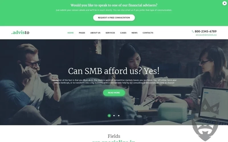 Advisto - Financial Advisor Consultancy WordPress Theme