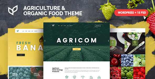 Agricom - Organic Food  Agriculture WordPress Theme