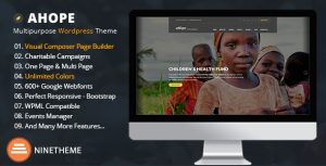 Ahope - Charity Help WordPress Theme - RTL