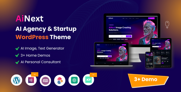 AiNext - AI Agency  Startup WordPress Theme