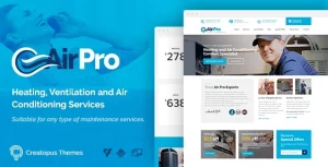 AirPro Heating and Air conditioning WordPress Theme for Maintenance Services