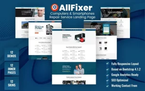 AllFixer - Computers & Smartphones Repair Service WordPress Theme