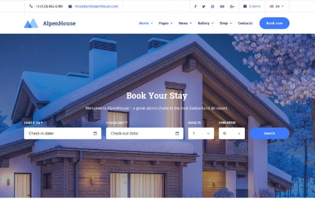 Alpenhouse – WordPress Hotel Booking Theme