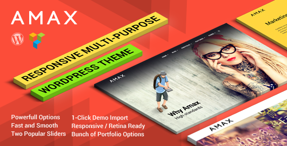 Amax — Responsive Multi-Purpose WordPress Theme