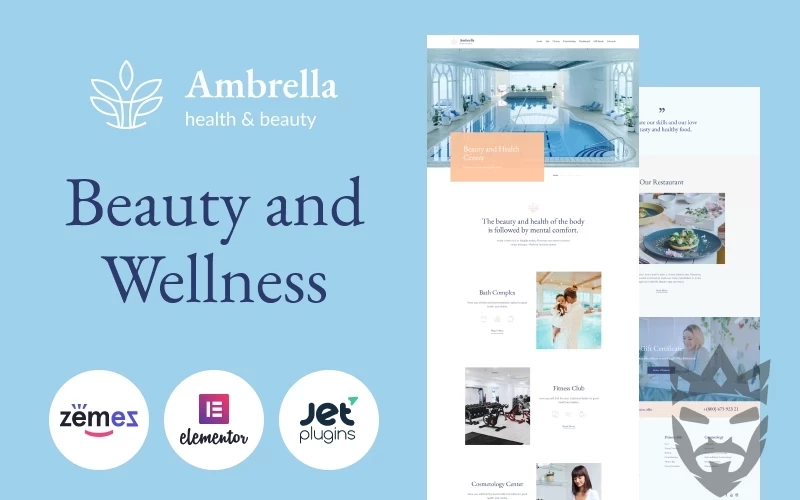 Ambrella - Beauty and Wellness Website Template WordPress Theme