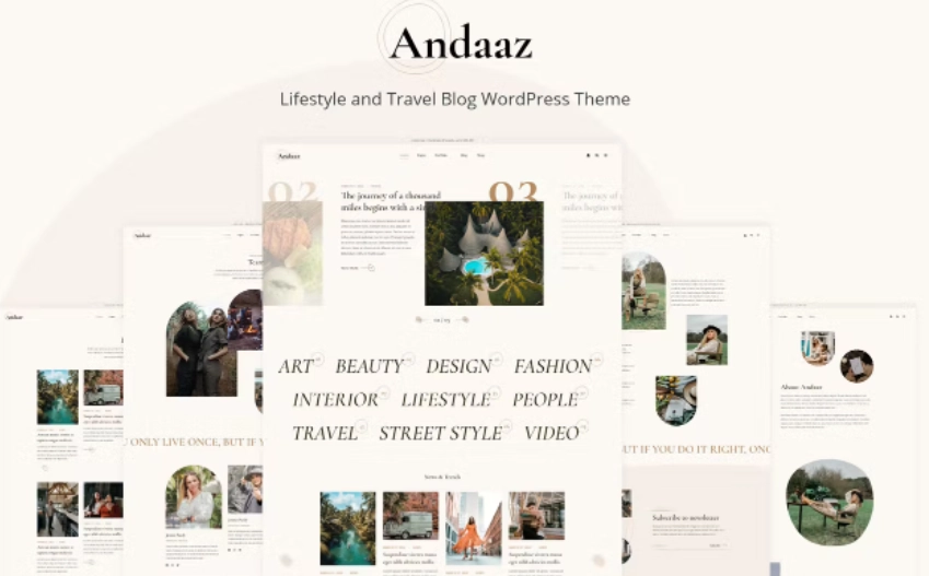 Andaaz - Lifestyle and Travel Blog WordPress Theme