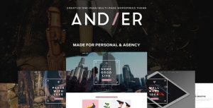 Andier - Responsive One  Multi Page Portfolio Theme