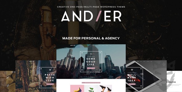 Andier - Responsive One  Multi Page Portfolio Theme