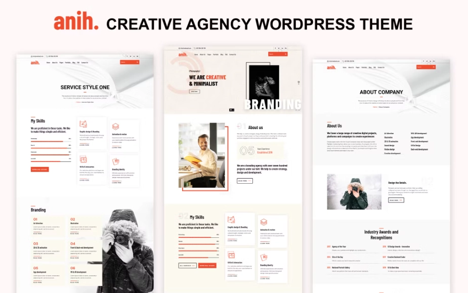 Anih - Creative Agency WordPress Theme