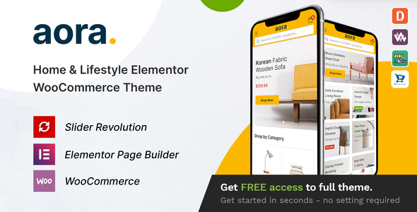 Aora - Home  Lifestyle Elementor WooCommerce Theme