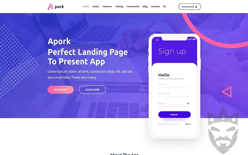 Apork - Product Landing WordPress Theme