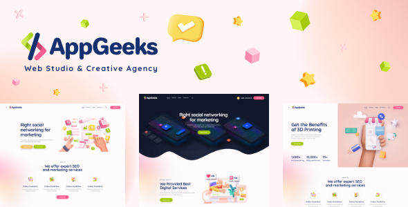 AppGeeks | Web Studio  Creative Agency WordPress Theme