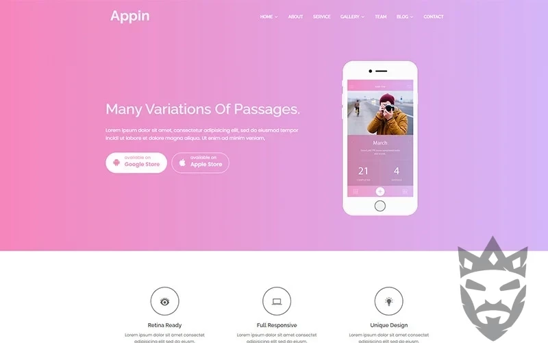 Appin - Apps Responsive WordPress Theme