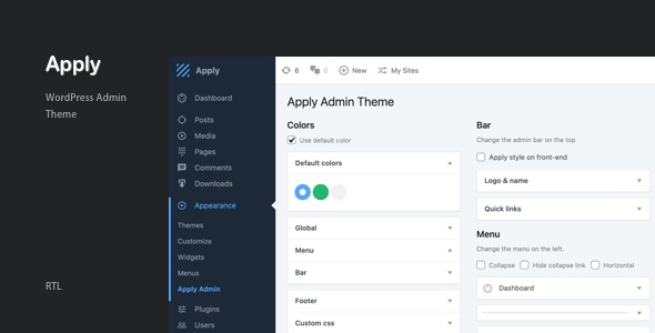 Apply - WordPress Admin Theme