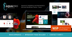 AquaPro | Aquarium  Maintenance Services WordPress Theme + Store