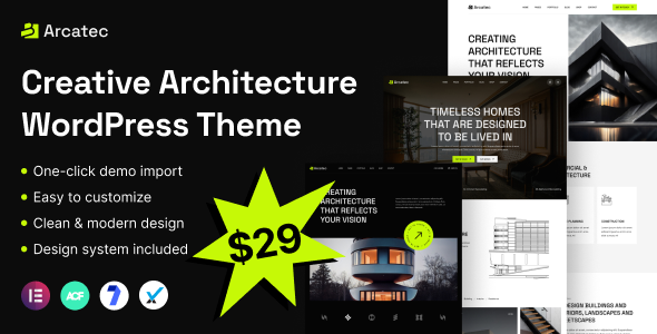 Arcatec - Architecture   Interiors  WordPress Theme