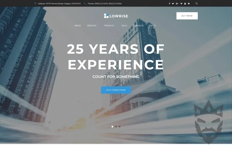 Architect Services Portfolio WordPress Theme