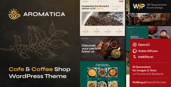 Aromatica - Cafe  Coffee Shop WordPress Theme