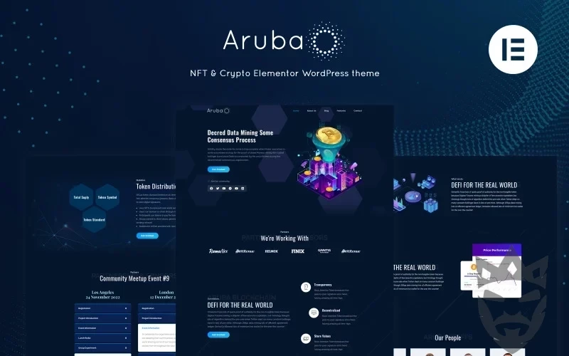 Aruba - Crypto & ICO Elementor WordPress Theme