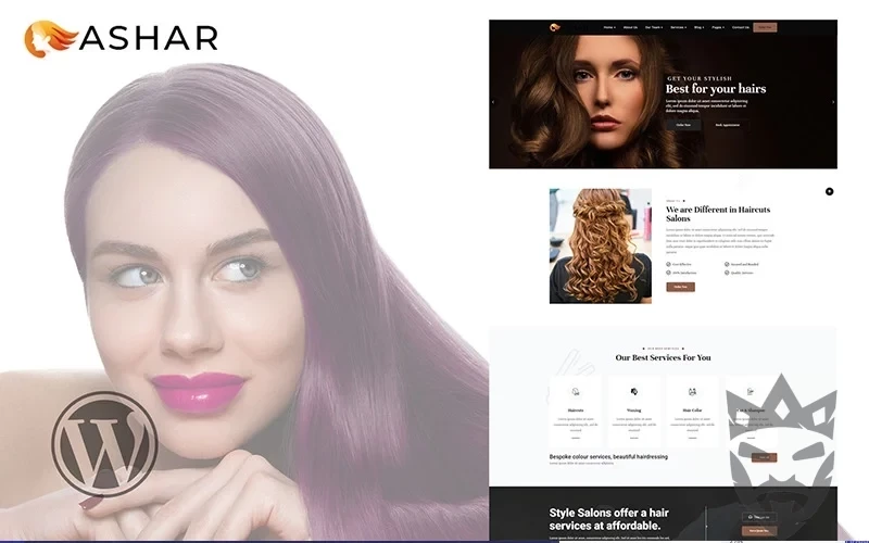 Ashar Hair Dresser Salon WooCommerce Theme WordPress Theme