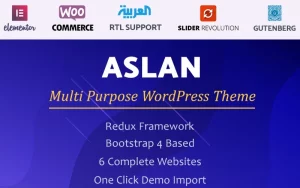 Aslan | Multi-Purpose Elementor WordPress Theme