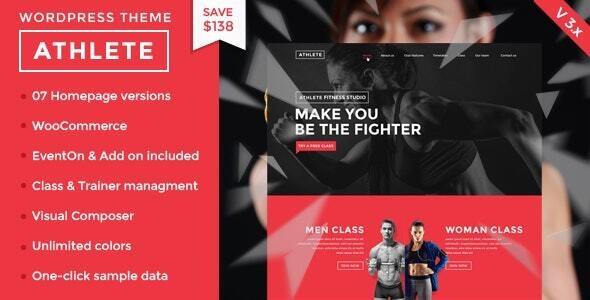 Athlete Fitness | Gym and Sport WordPress Theme