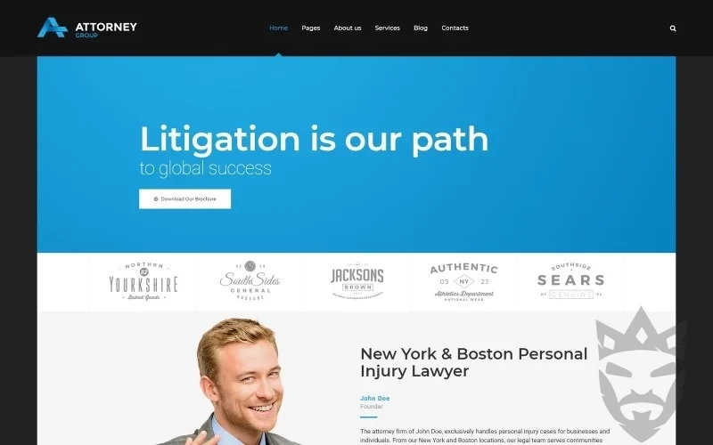 Attorney Group - Law Firm WordPress theme WordPress Theme