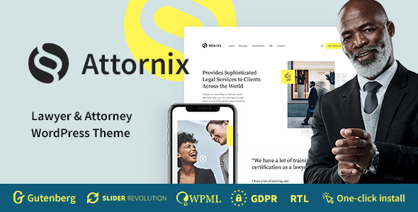 Attornix - Attorney  Lawyer WordPress Theme