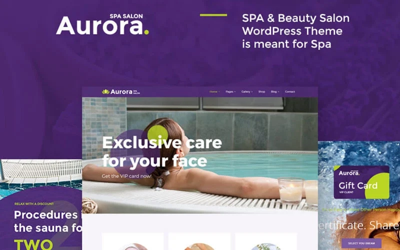 Aurora Spa & Beauty Salon WordPress Theme