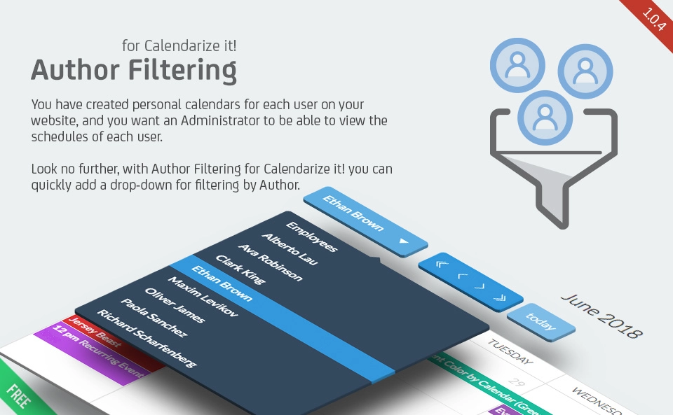 Author Filtering for Calendarize it!