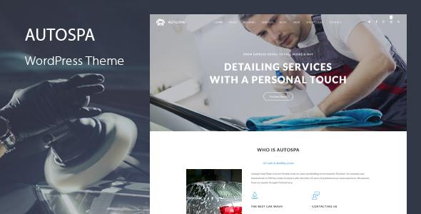 Auto Spa - Car Wash WordPress Theme