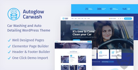 Autoglow -  Car Wash WordPress Theme