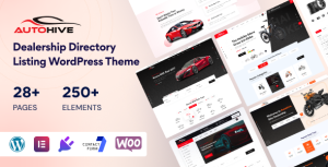 Autohive - Car Dealer  Rental WordPress Theme