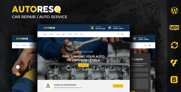 Autoresq - Car Repair WordPress Theme