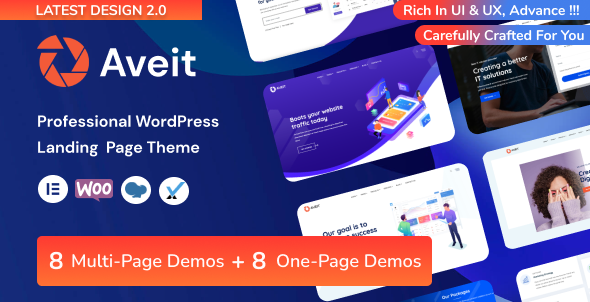 Aveit - Landing Page WordPress Theme