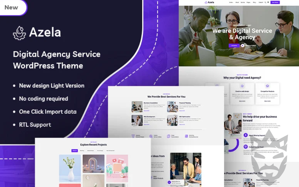 Azela - Digital Agency Service WordPress Theme