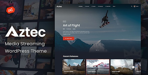 Aztec - Video Streaming  Membership WordPress Theme