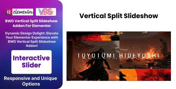 BWD Vertical Split Slideshow Addon For Elementor