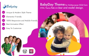 Babyday Child Care Wordpress Theme WordPress Theme