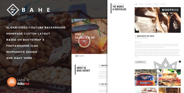 Bahe - Responsive One Page Portfolio Theme