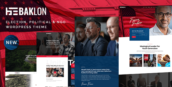 Baklon - Election  Political WordPress Theme